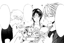 Celebrating Hayasaka's Win