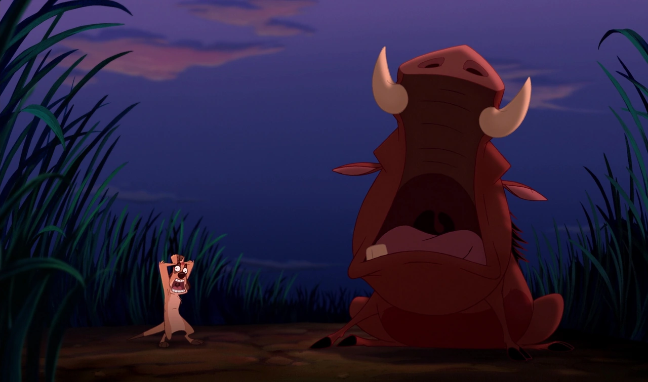 Image Timon & Pumbaa screams each other.png Heroes Wiki FANDOM