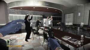 Shouting at civilians