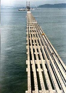 Penang bridge under construction