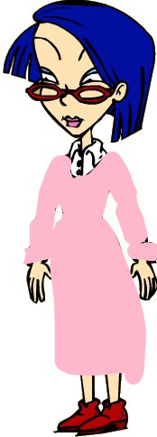 Kira in a pink dress