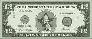 -12 dollar bill