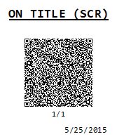 ON TITLE (SCR)