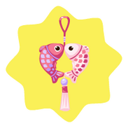 Pink fish lucky charm