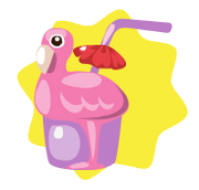 Tropical flamingo cocktail