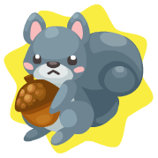 Gray squirrel plushie