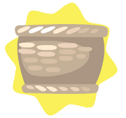Rattan flower pot