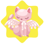 Angel cat plushie