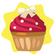 White ribbon cupcake
