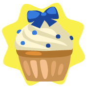 Blue ribbon cupcake