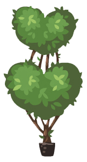 Double heart topiary
