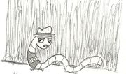 Like Perry the Platypus, hiding in the reeds