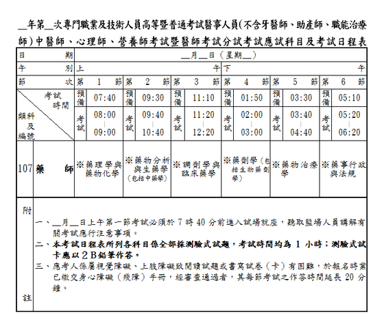 檔案:藥師國考日程表.png