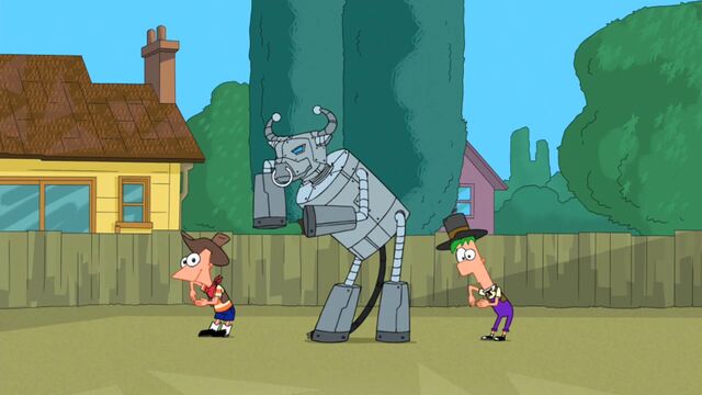 File:Phineas and Ferb Dance with a robot Bull.jpg