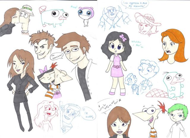 File:Phineas and Ferb Sketches, by ccootttt.jpg