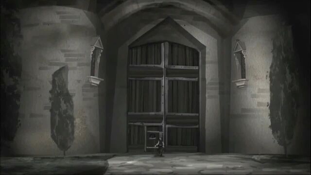File:Gimmelshtump mayor outside Stumblegimp castle.jpg