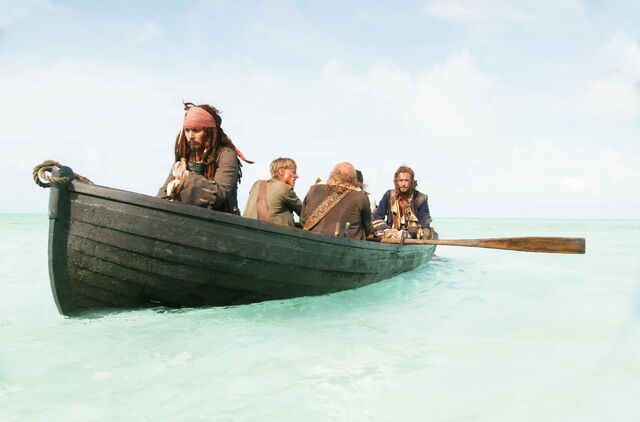 File:Captain Jack Sparrow and crew in the boat.jpg