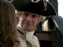 James Norrington ed Elizabeth Swann a bordo dell'HMS Dauntless