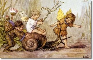 Cicely-mary-barker-other-miscellaneous-works-elves-and-fairies-postcards-a-joy-ride