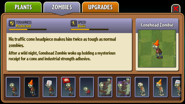 File:Conehead Zombie Almanac Entry.png