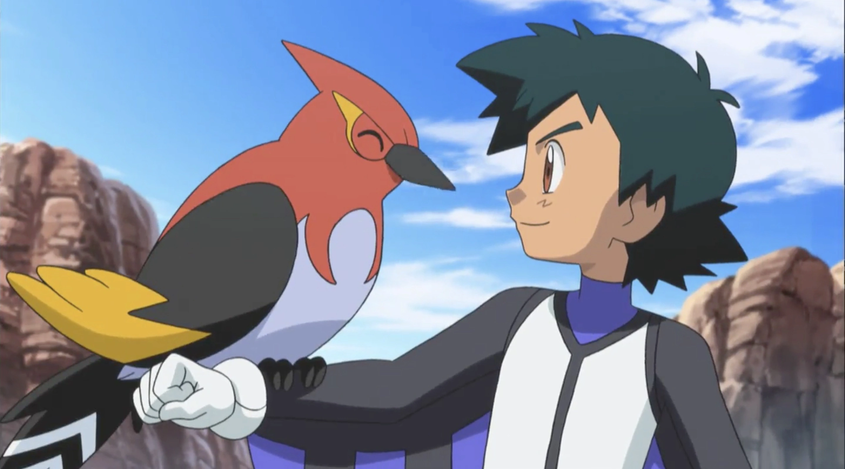 Image Ash and Fletchinder.png Pokémon Wiki FANDOM powered by Wikia
