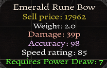 Emerald Rune Bow Stats