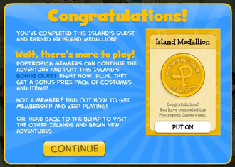 Poptropolis Games Bonus Quest