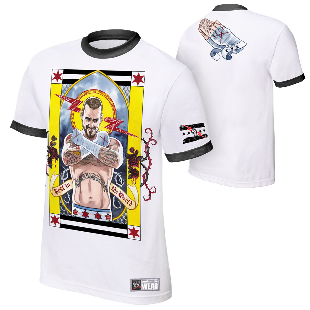 cm punk t shirt aew uk