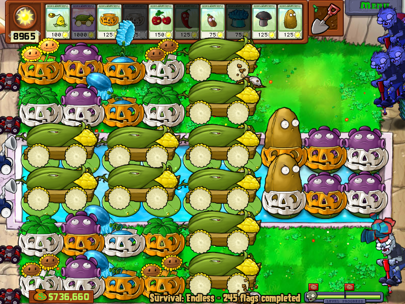 Survival Endless 10Cob Strategy by Repeater1919
