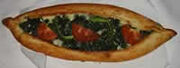 Vietnamese spinich pizza