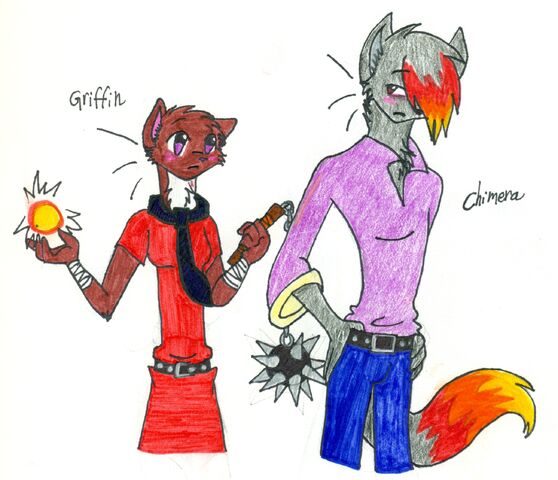 File:Griffin And Chimera by Ferretmaiden.jpg