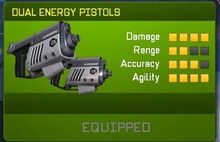 Dual energy pistols