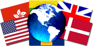 Country flag antenna section