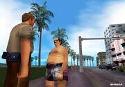 Officer talking to pedestrian