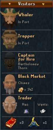 Visitors drop down menu