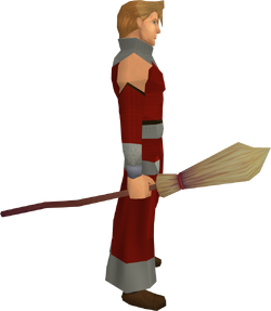 Broom Staff equipped