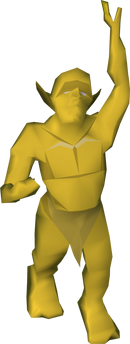 Golden goblin detail