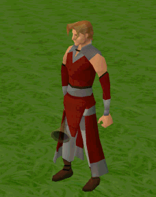 Blowing battle horn