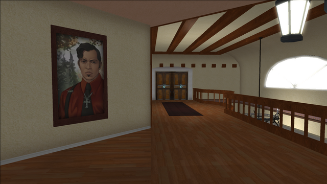 File:Lopez Mansion in Saints Row - Upper floor hallway with Angelo painting.png