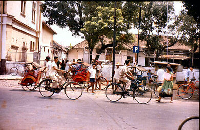 Jakarta street scene, 1960