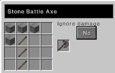 Stone battle axe recipe