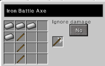Iron battle axe recipe
