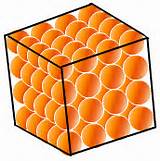 Picture of packed solid atoms