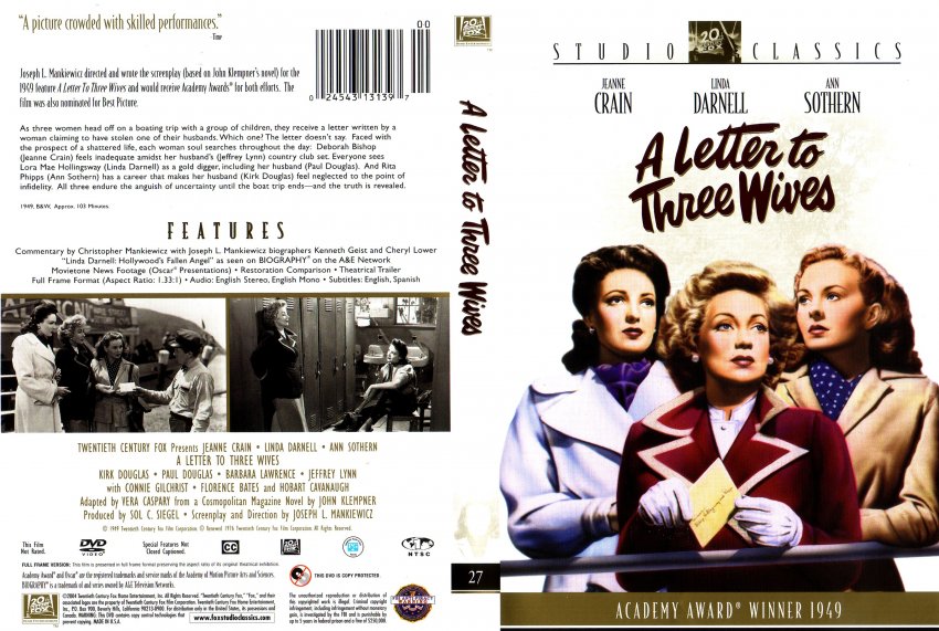 A Letter to Three Wives 1949 Scratchpad A Letter to Three Wives 1949 Scratchpad