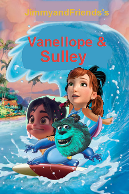 Vanellope and sulley