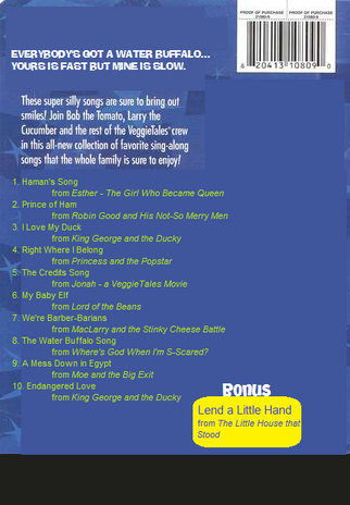 VeggieTales Sing-Alongs The Water Buffalo Song back cover