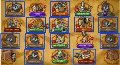 Game boad HO locations