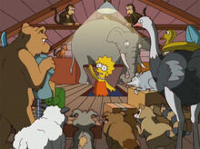 Lisa esconde animais sotão