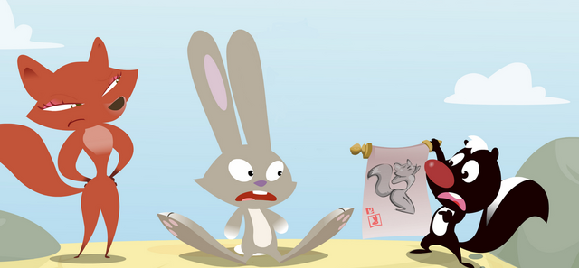 File:Skunk, Rabbit, and Fox.png