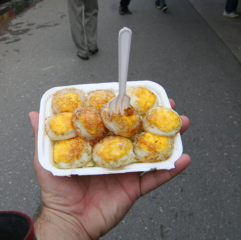 File:Tray of Fried Quail Eggs - Burapha University Street Fair, Bang Saen, Thailand.jpg